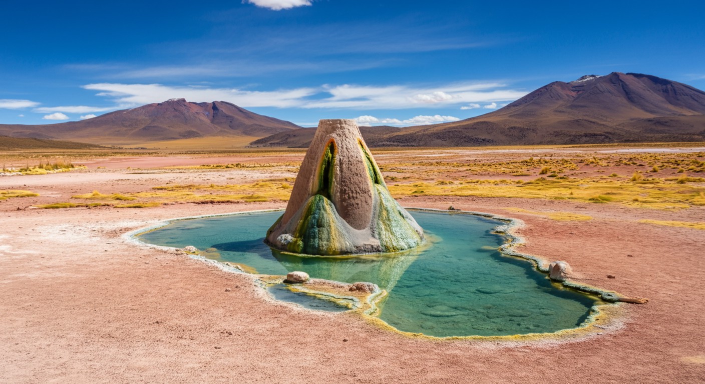 Águas termais no Desertos do Altiplano