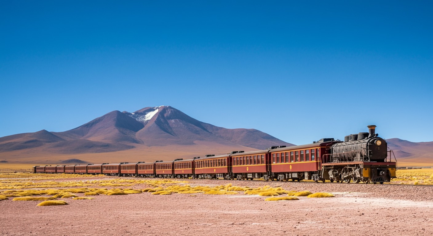 Zugfahrt durch die Wüsten des Altiplano