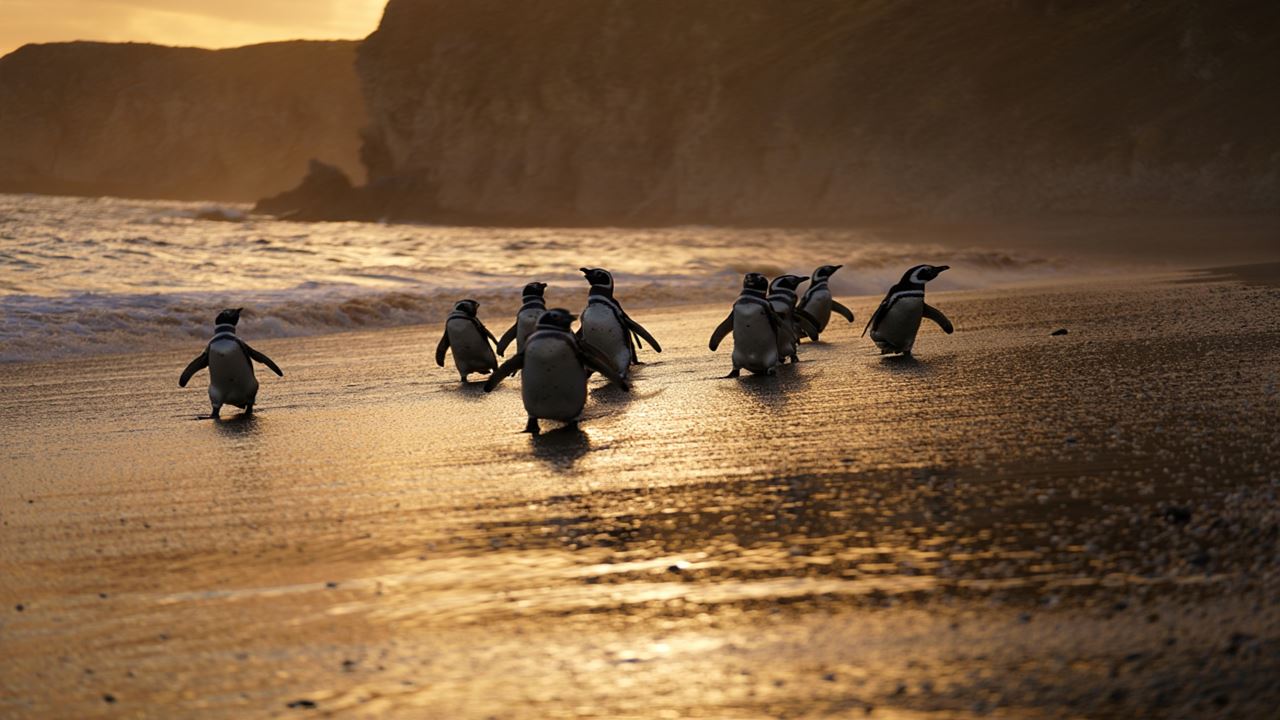 Sunset With Penguins (3)