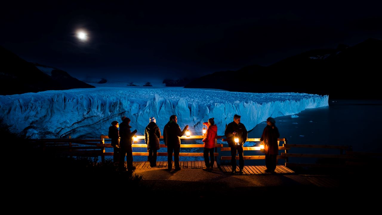Perito Moreno Glacier With A Full Moon (3)