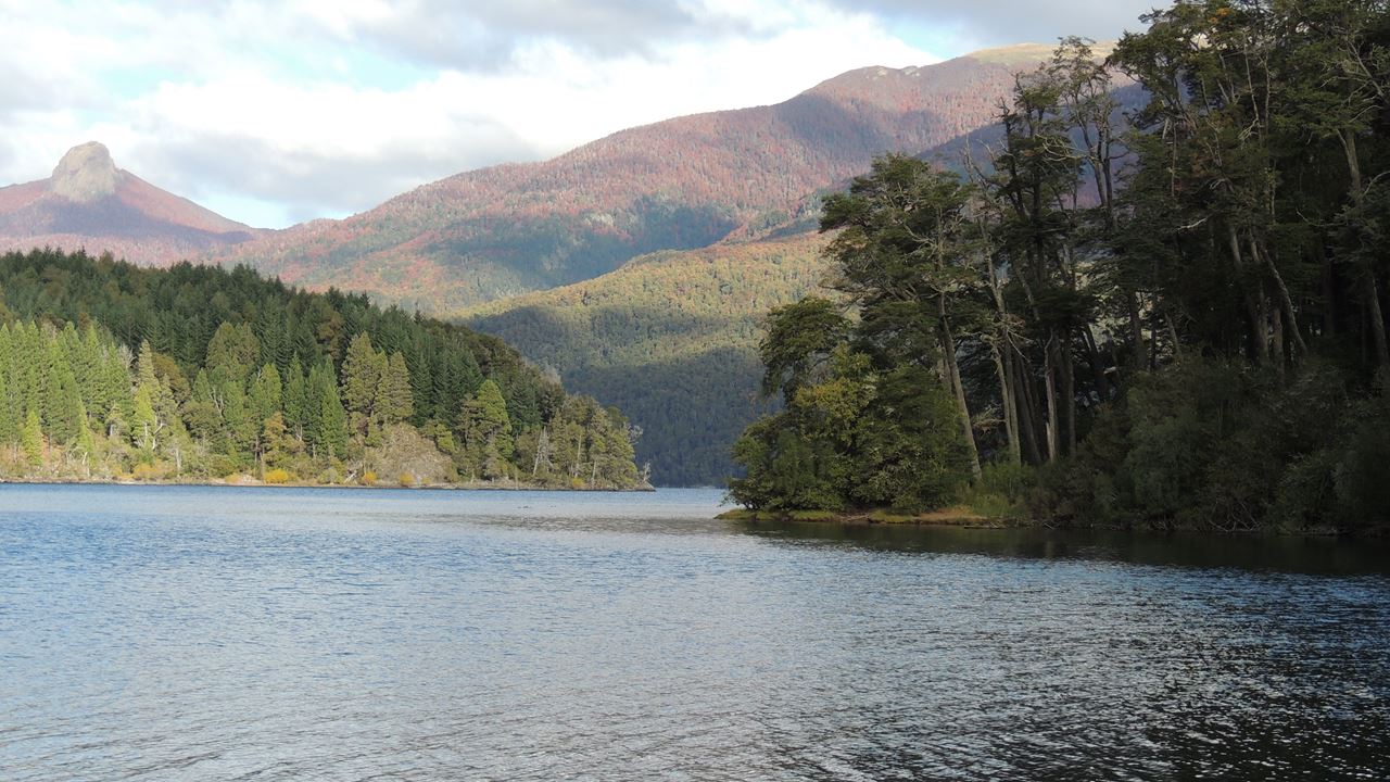 Lago Huechulafquen Y Volcan Lanin