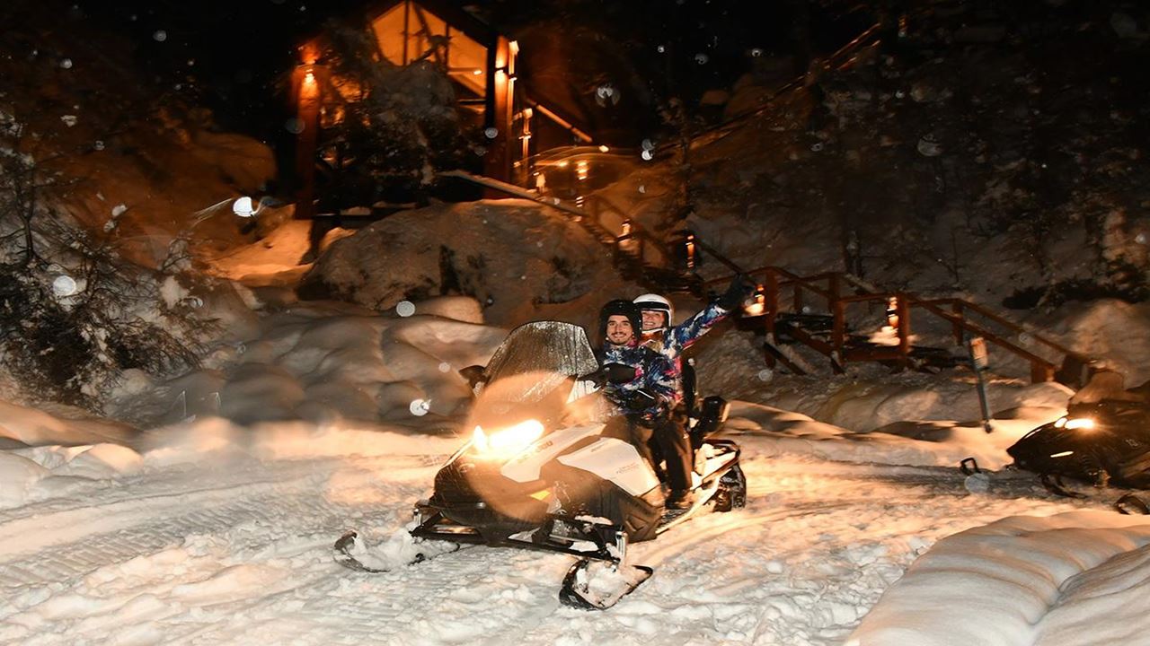 Snowmobile And Dinner At The Cathedral Cave